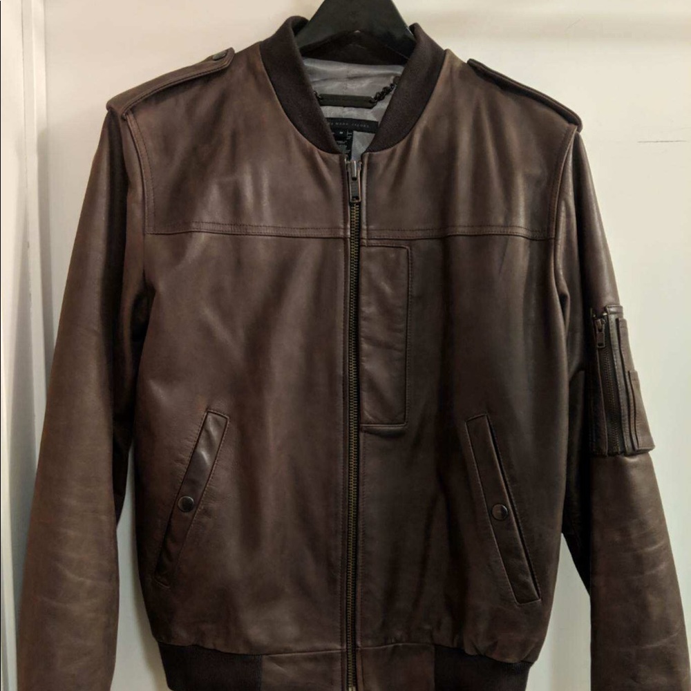 MARC by Marc Jacobs Leather Bomber Jacket